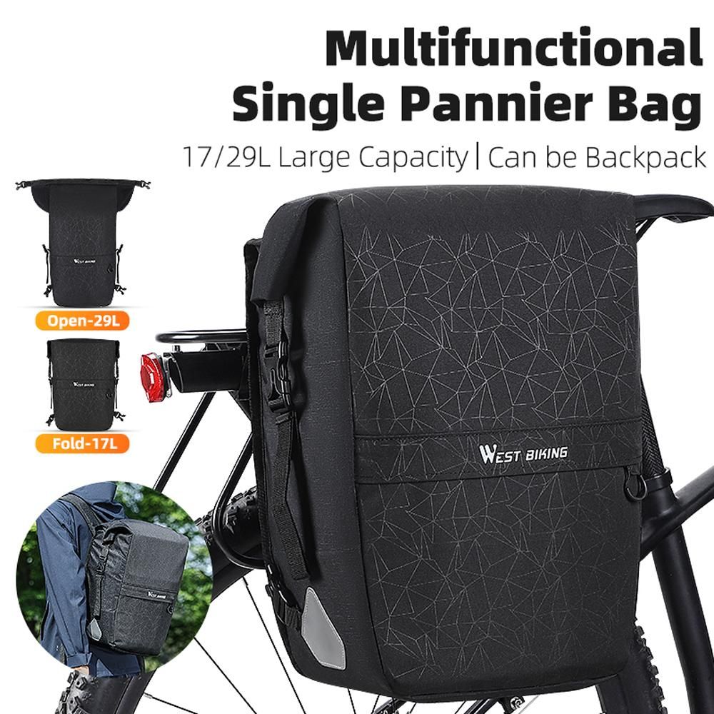 Expandable Bike Rear Seats Bag Multifunctional Bicycle Riding Storage Bag Backpack Large Capacity Bicycle Rack Seats Bags Cycling Bag