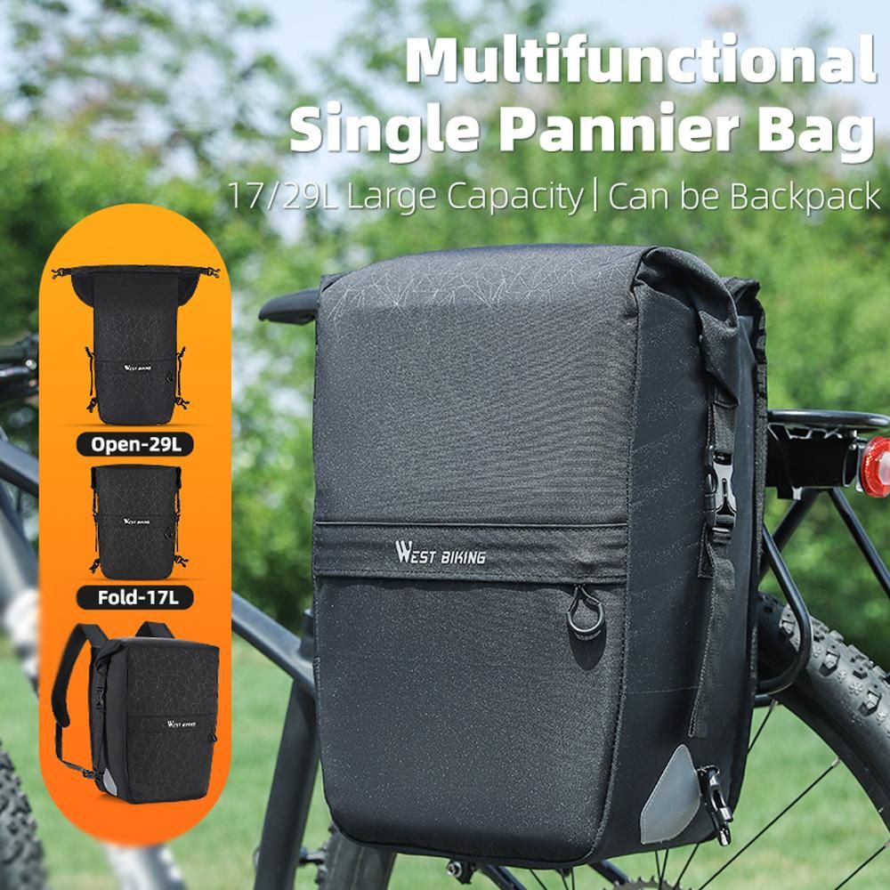Expandable Bike Rear Seats Bag Multifunctional Bicycle Riding Storage Bag Backpack Large Capacity Bicycle Rack Seats Bags Cycling Bag
