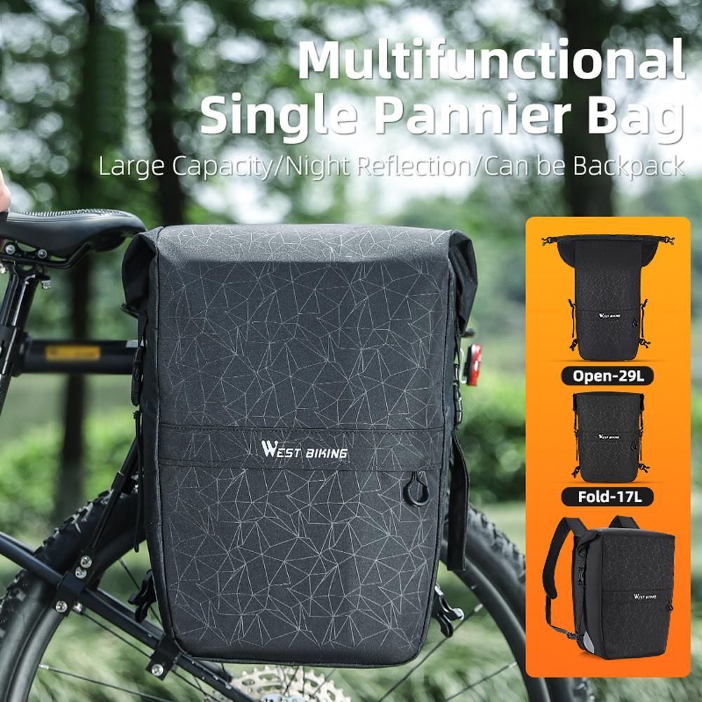 Expandable Bike Rear Seats Bag Multifunctional Bicycle Riding Storage Bag Backpack Large Capacity Bicycle Rack Seats Bags Cycling Bag