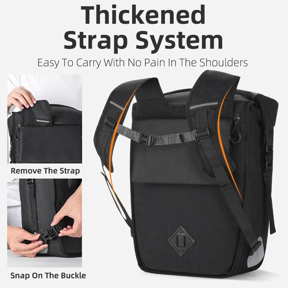 Expandable Bike Rear Seats Bag Multifunctional Bicycle Riding Storage Bag Backpack Large Capacity Bicycle Rack Seats Bags Cycling Bag