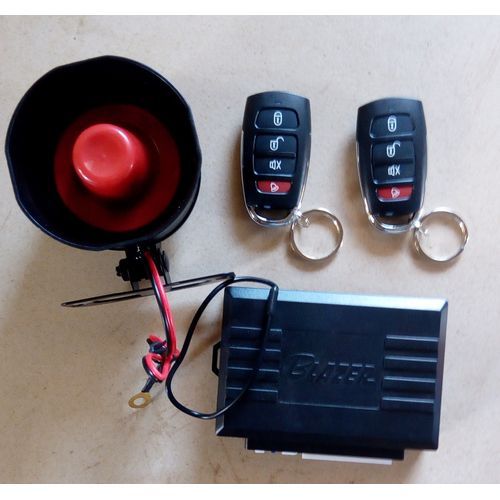 Universal Car Security Alarm System+2 Key Remote Controls Shock Sensor