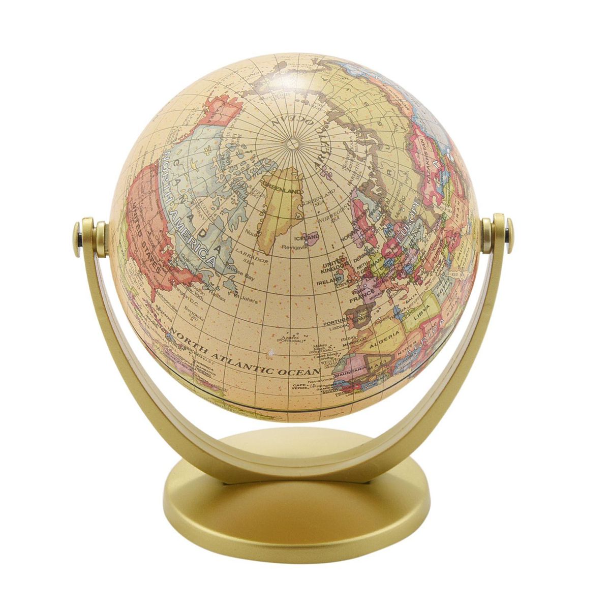 Retro Rotating World Globe Earth Antique Home Office