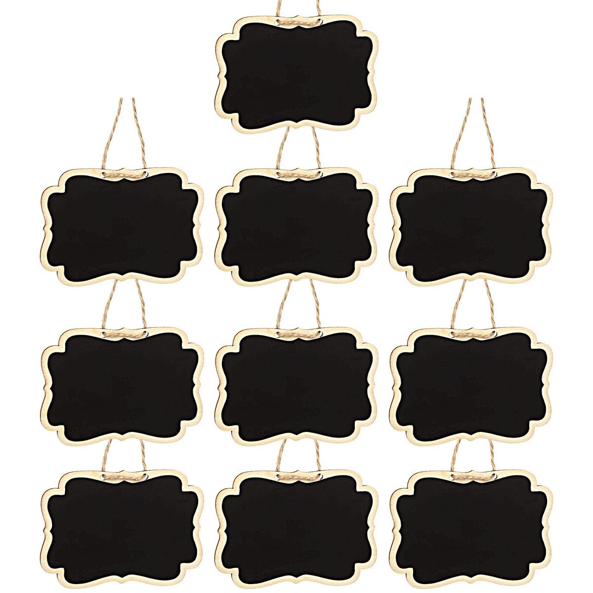 10Pcs Hanging Message Boards Mini Chalkboard Signs Food Labels