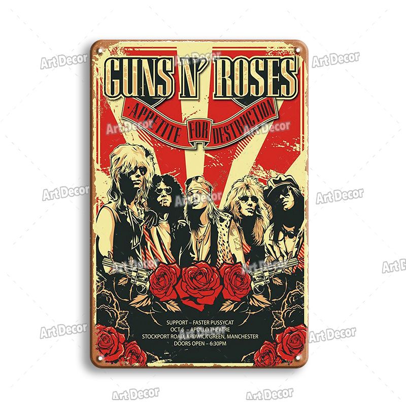 Pop Music Metal Poster Plates Rock Band Tin Sign-40711
