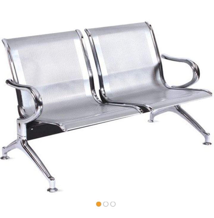 SILVER 2SEATER VISITORS CHAIR