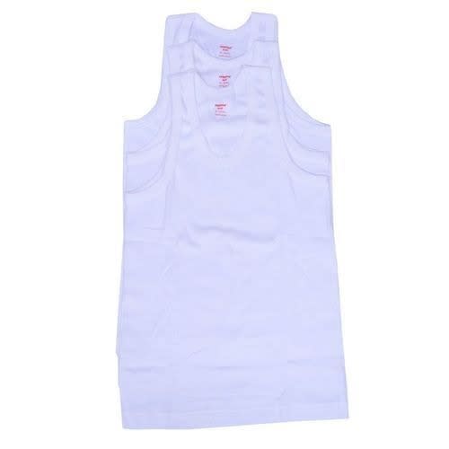Yarrison Kids Singlet For Boys - White - 3-in-1