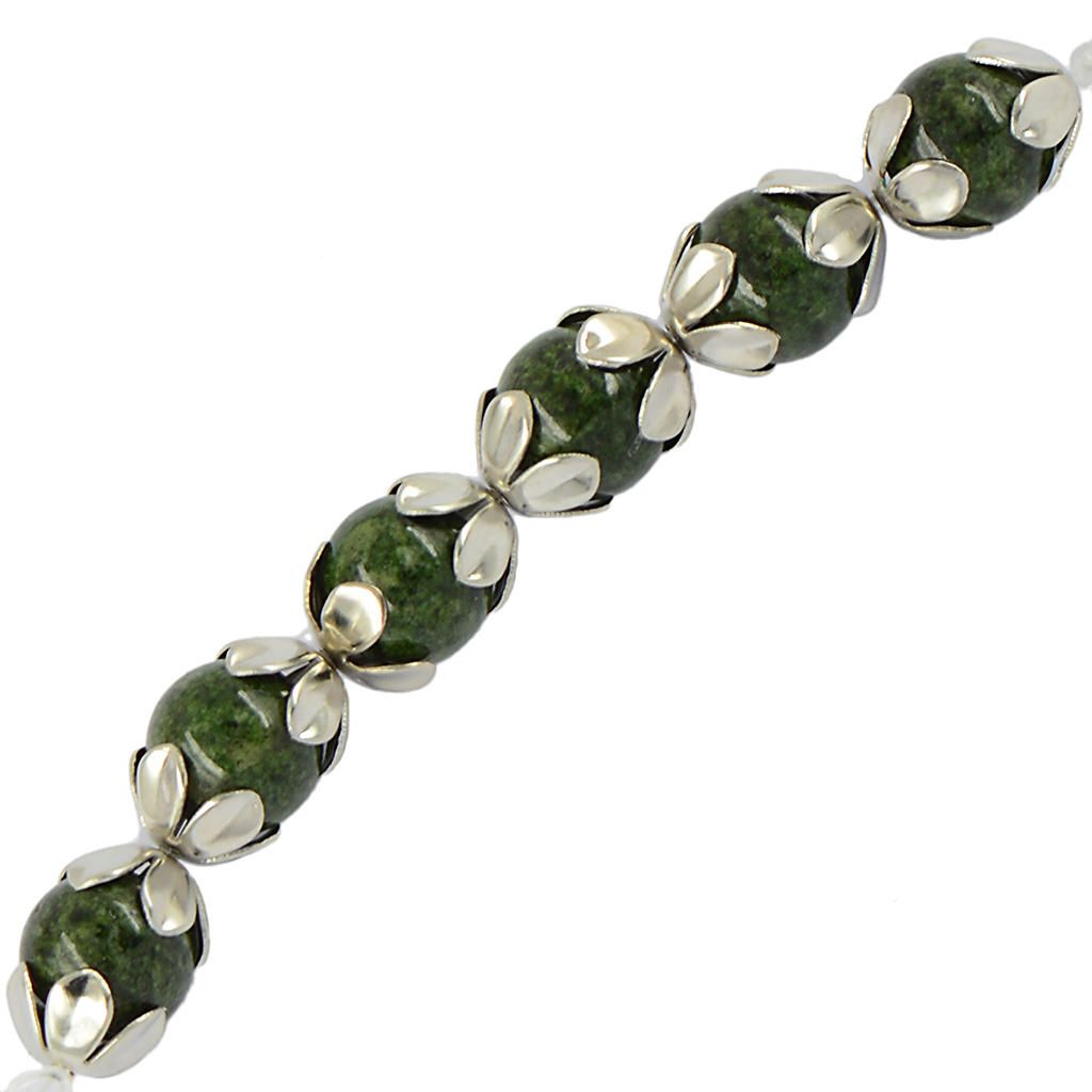 50Pcs Wholesale Silver Lotus Flower Spacer Bead Caps Jewelry Findings