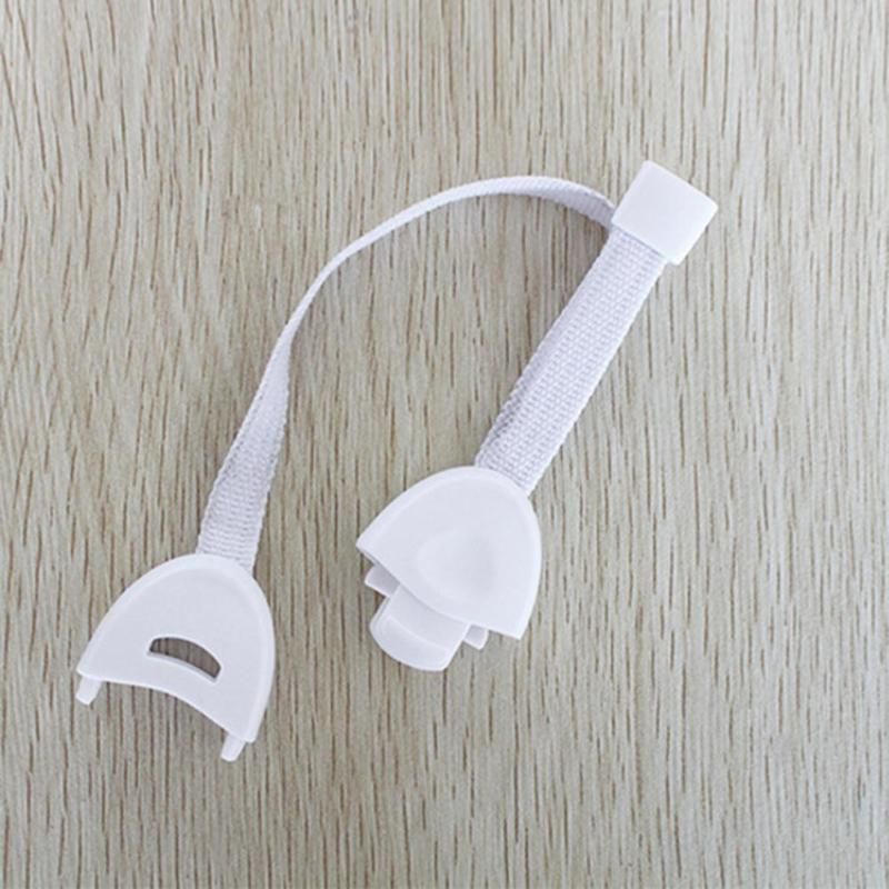 2pcs Baby Drawer Cabinet Cupboard Safety Locks Straps Plastic Kids Refrigerator Closet Door Handle