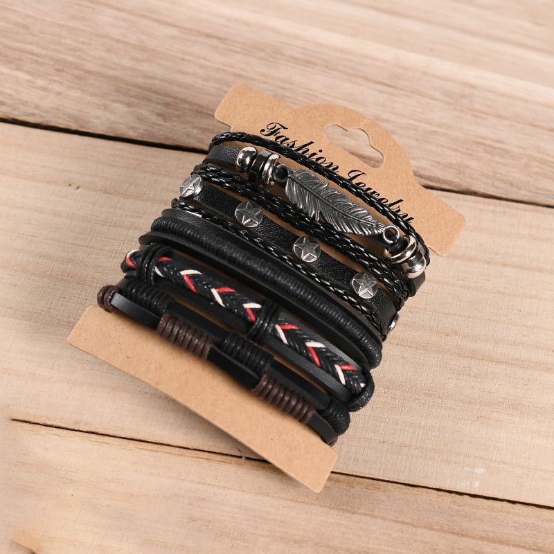 European And American Retro Punk Men's Bracelet Combination