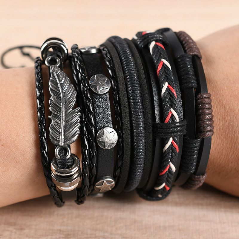 European And American Retro Punk Men's Bracelet Combination