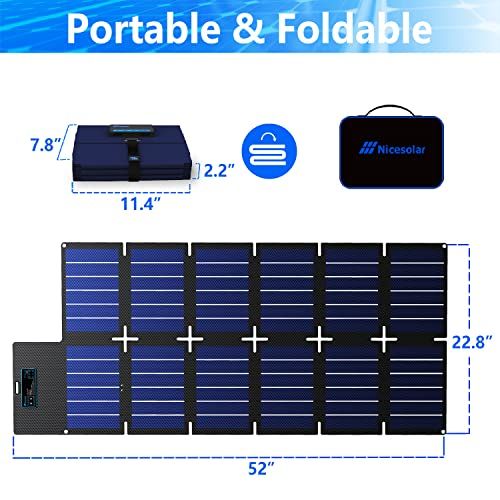 Nicesolar Foldable Solar Panel 100W For Portable Power Stati