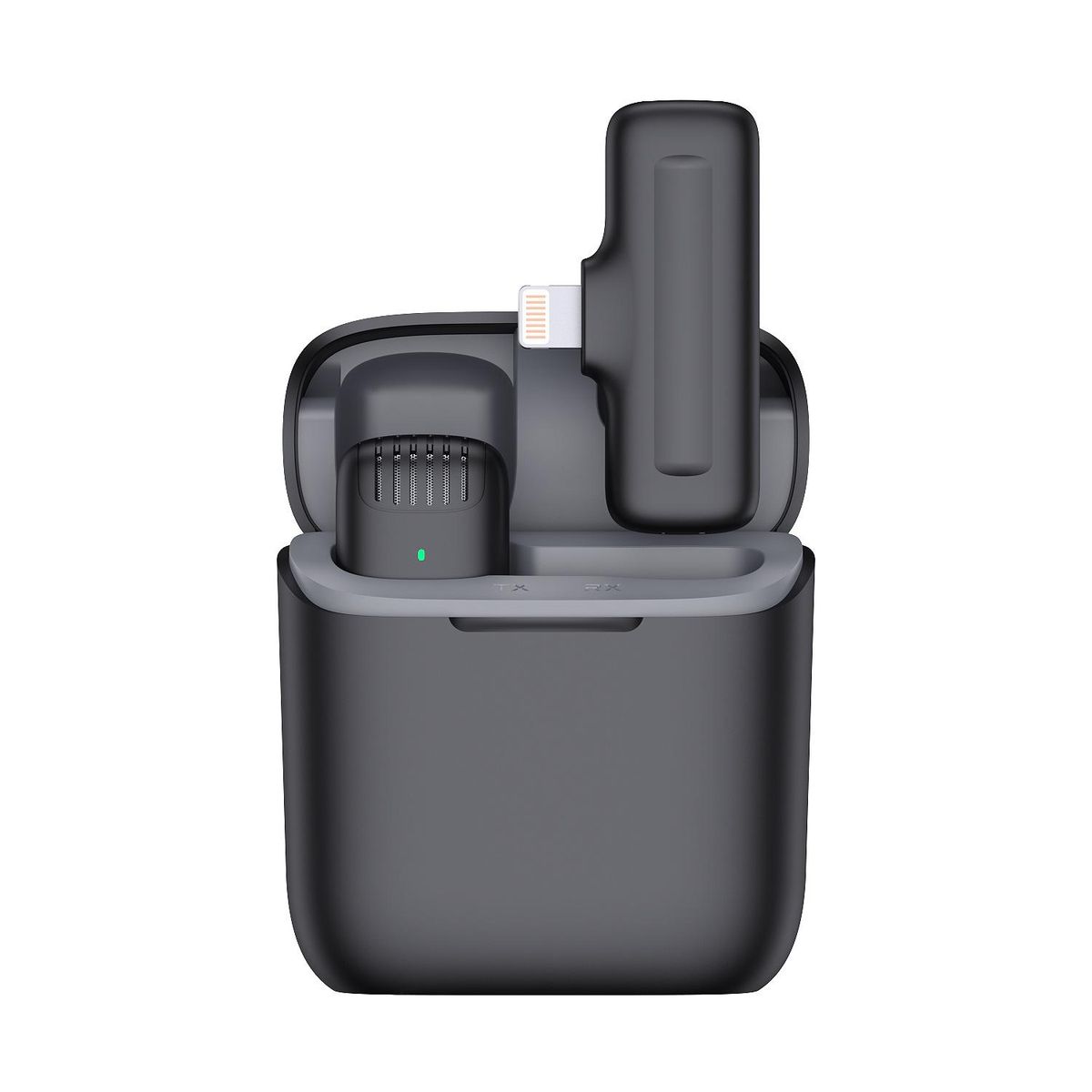 Charging Case Wireless Lavalier Microphone for iPhone iPad USB C Android