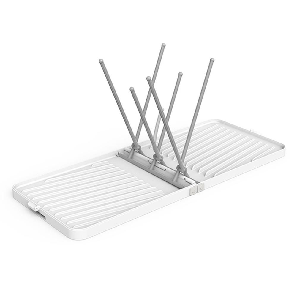Foldable Baby Bottle Drying Rack with Tray Travel Baby Bottle Dryer Holder Space Saving Drying Rack for Baby Bottles and Accessories