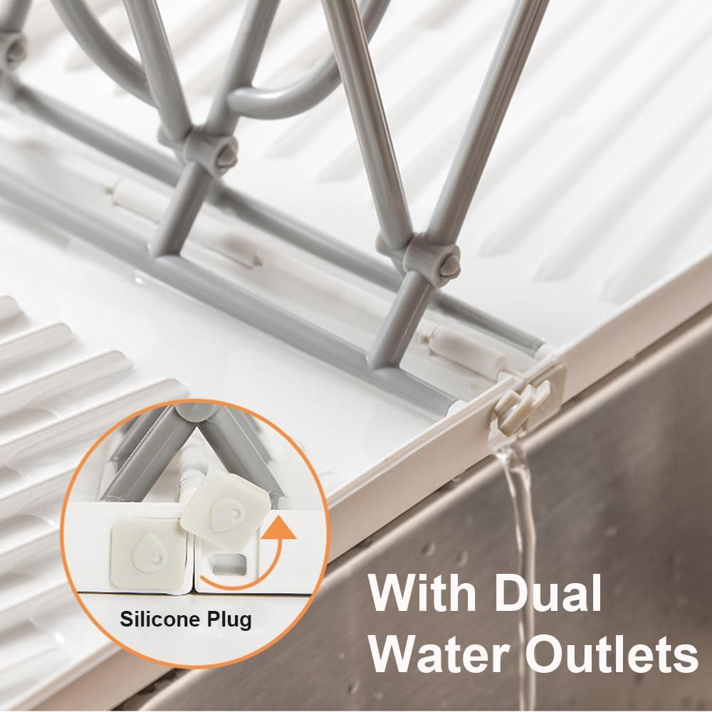 Foldable Baby Bottle Drying Rack with Tray Travel Baby Bottle Dryer Holder Space Saving Drying Rack for Baby Bottles and Accessories
