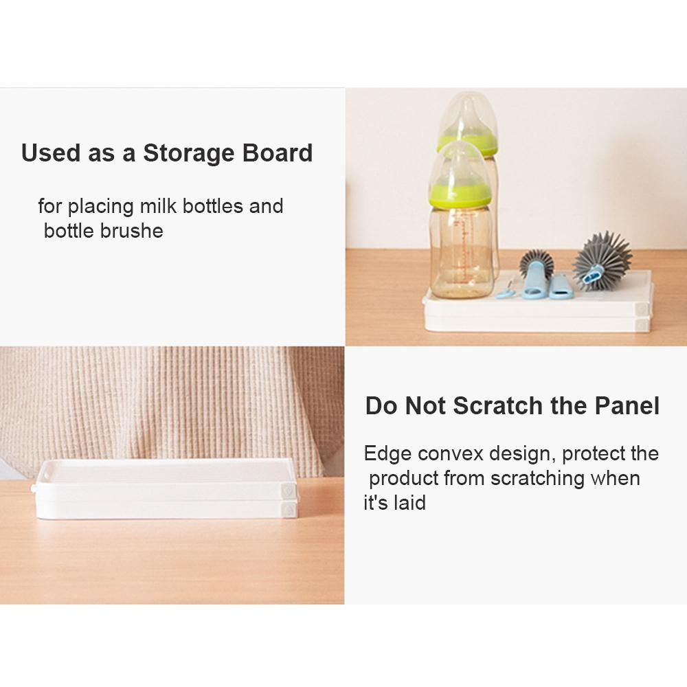Foldable Baby Bottle Drying Rack with Tray Travel Baby Bottle Dryer Holder Space Saving Drying Rack for Baby Bottles and Accessories