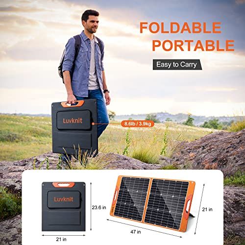 100 Watt Portable Solar Panel For Power Station Foldable 100