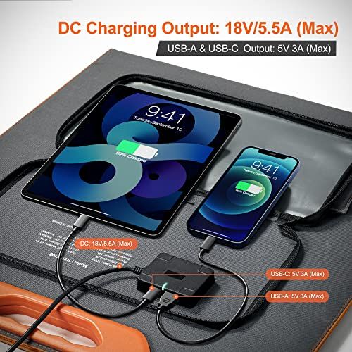 100 Watt Portable Solar Panel For Power Station Foldable 100