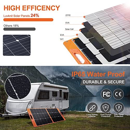 100 Watt Portable Solar Panel For Power Station Foldable 100