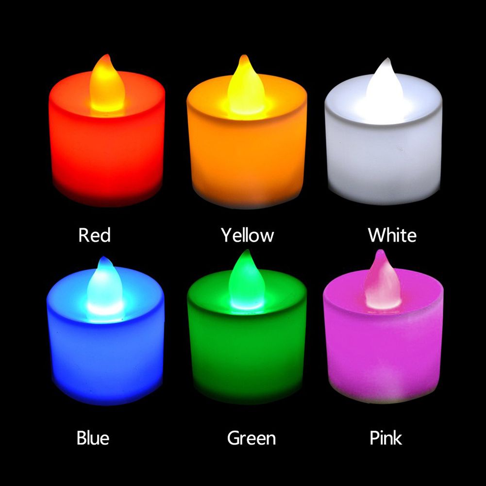 6 PCS Of LED Electric Battery Powered-Change Color
