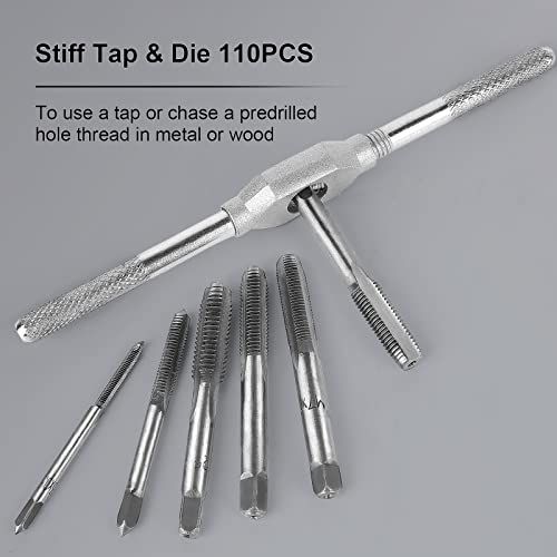 110 Piece Create And Repair Thread Tap And Die Tool Metric M