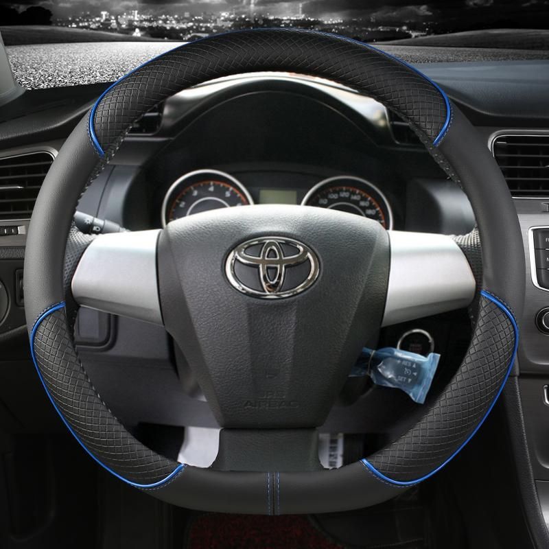 For Toyota Corolla 2011-2013 RAV4 2011 2012  AE10 AE20 2003~2017 Car Steering Wheel Cover PU Leather Auto Accessories