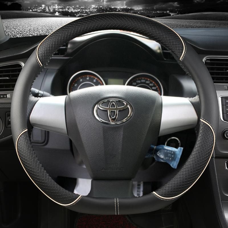 For Toyota Corolla 2011-2013 RAV4 2011 2012  AE10 AE20 2003~2017 Car Steering Wheel Cover PU Leather Auto Accessories