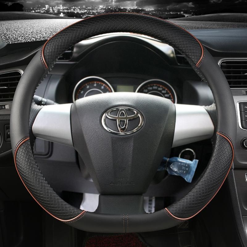 For Toyota Corolla 2011-2013 RAV4 2011 2012  AE10 AE20 2003~2017 Car Steering Wheel Cover PU Leather Auto Accessories