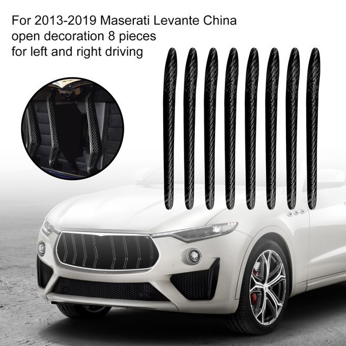 8Pcs Front Grille Cover Rainproof Anti-scratch Carbon-Black