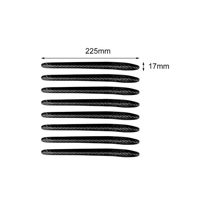 8Pcs Front Grille Cover Rainproof Anti-scratch Carbon-Black