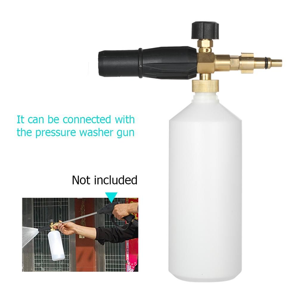 Adjustable Foam Lance 1L Bottle Snow Foam Nozzle Injector Soap Foamer for Lavor Pressure Car Washer