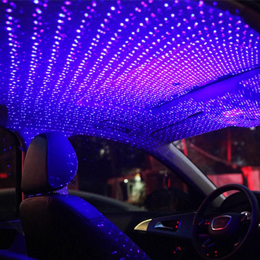 Car Atmosphere Lamp,Auto Roof Ceiling Decoration Colourful LED Star Night Lights Projector for Car/Home/Party