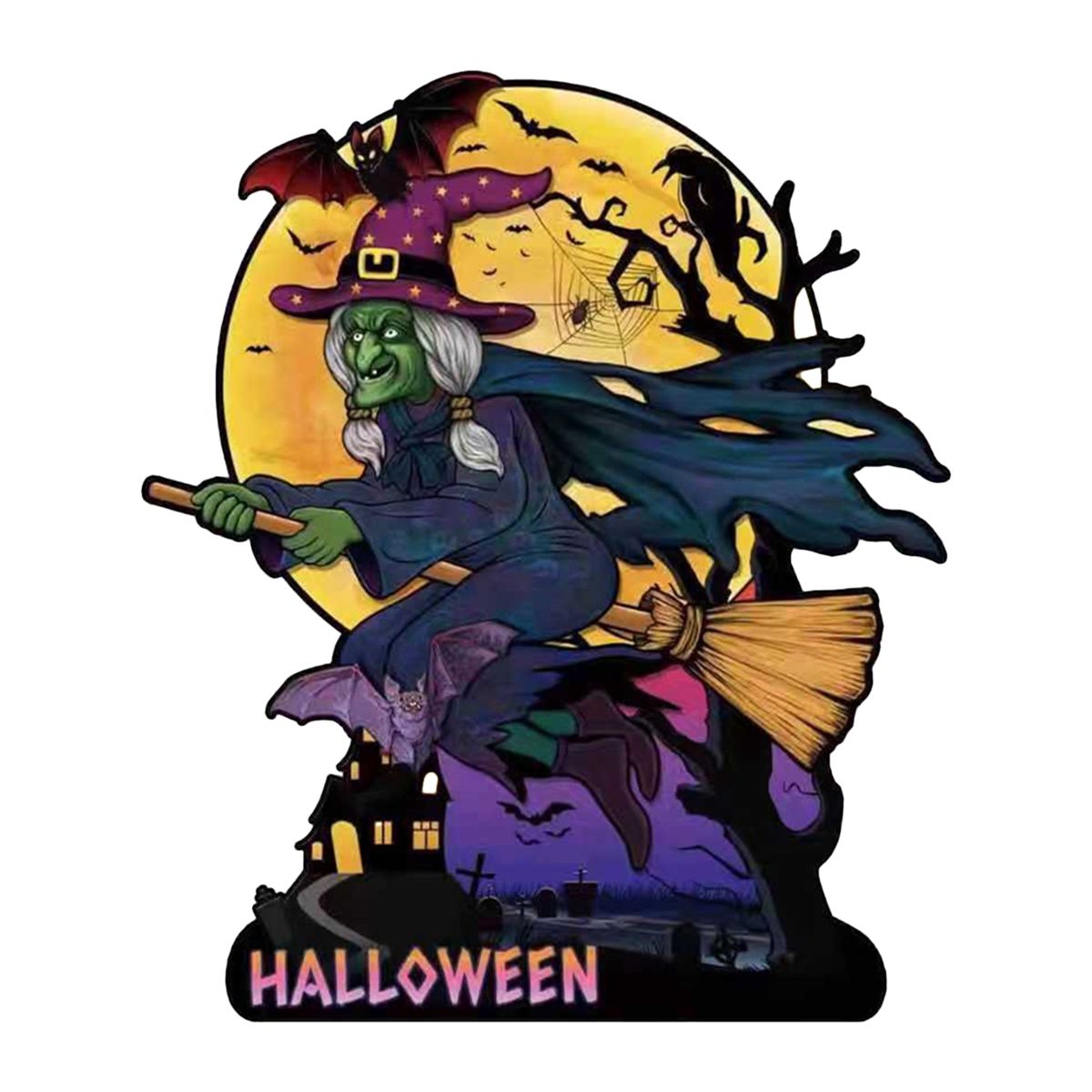 Halloween Wooden Jigsaw Puzzle Coloful 3D Wooden Puzzle For