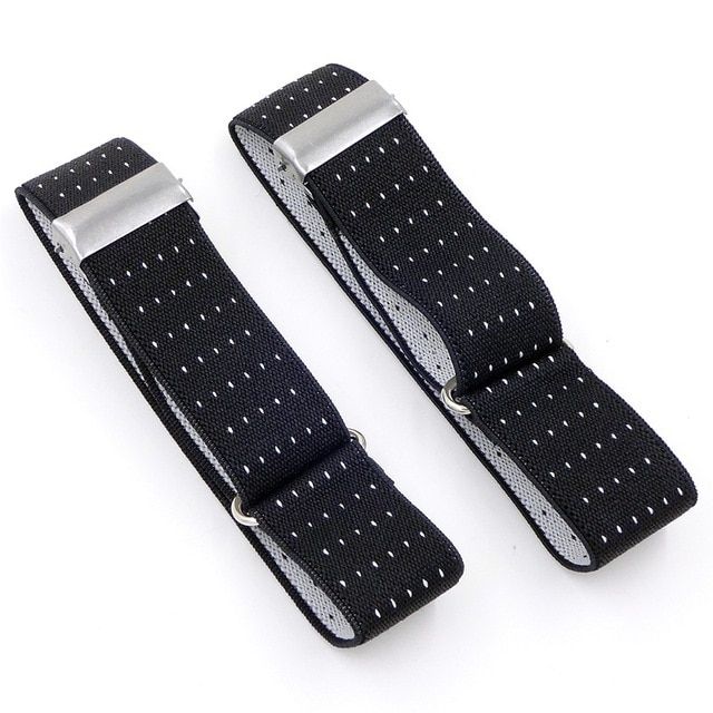 1 Pair 2.5cm Elastic Armband Shirt Sleeve Holder Adjustable