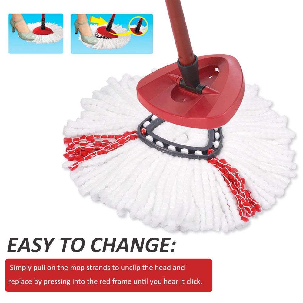 360° Spinning Mop Head For O-Cedar Easy Mopping Wring