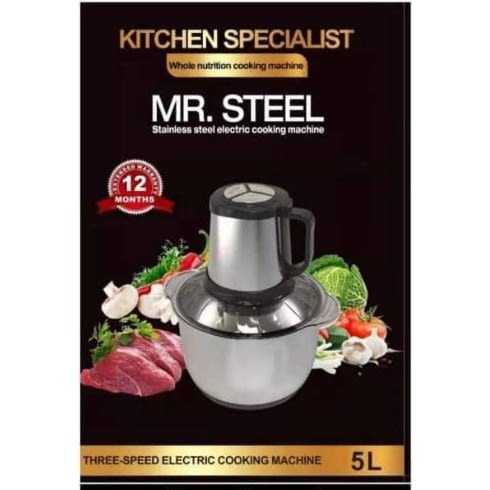 Mr. Steel Multipurpose Yam Pounder And Grinder - 5L - 500W