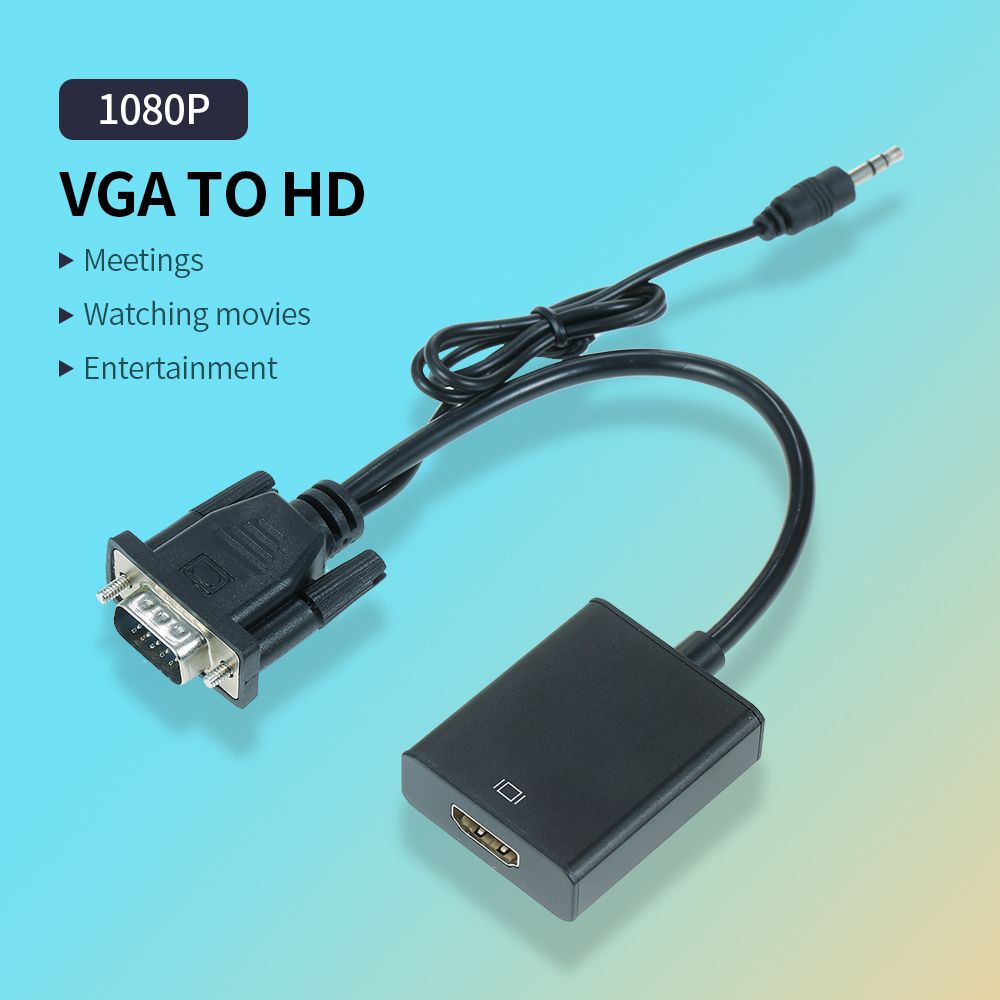 VGA To HD Converter Cord Resolution 1080P Set-top