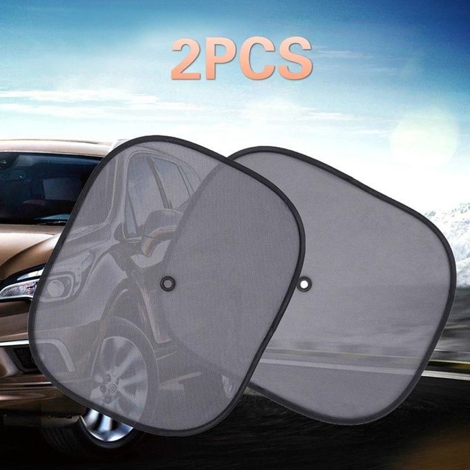 2Pcs Car Side Window Sun Shade Visor Anti-UV Cover-Black