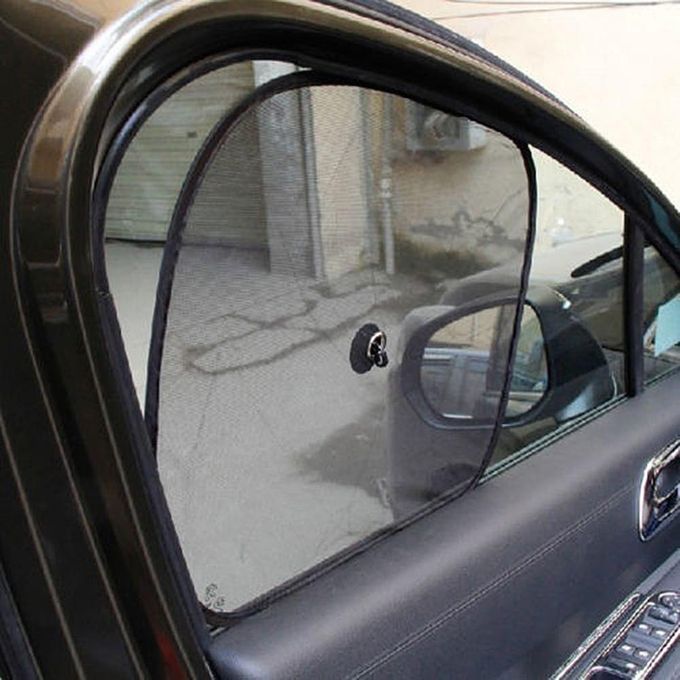 2Pcs Car Side Window Sun Shade Visor Anti-UV Cover-Black