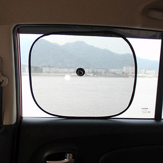 2Pcs Car Side Window Sun Shade Visor Anti-UV Cover-Black