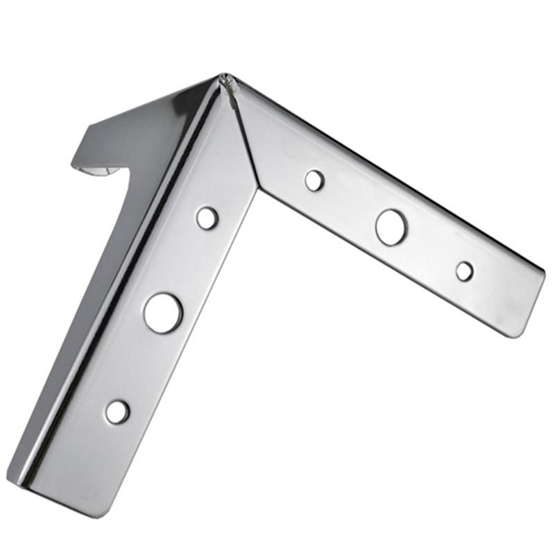 4 Pieces of Metal Furniture Foot Support Silver Coffee