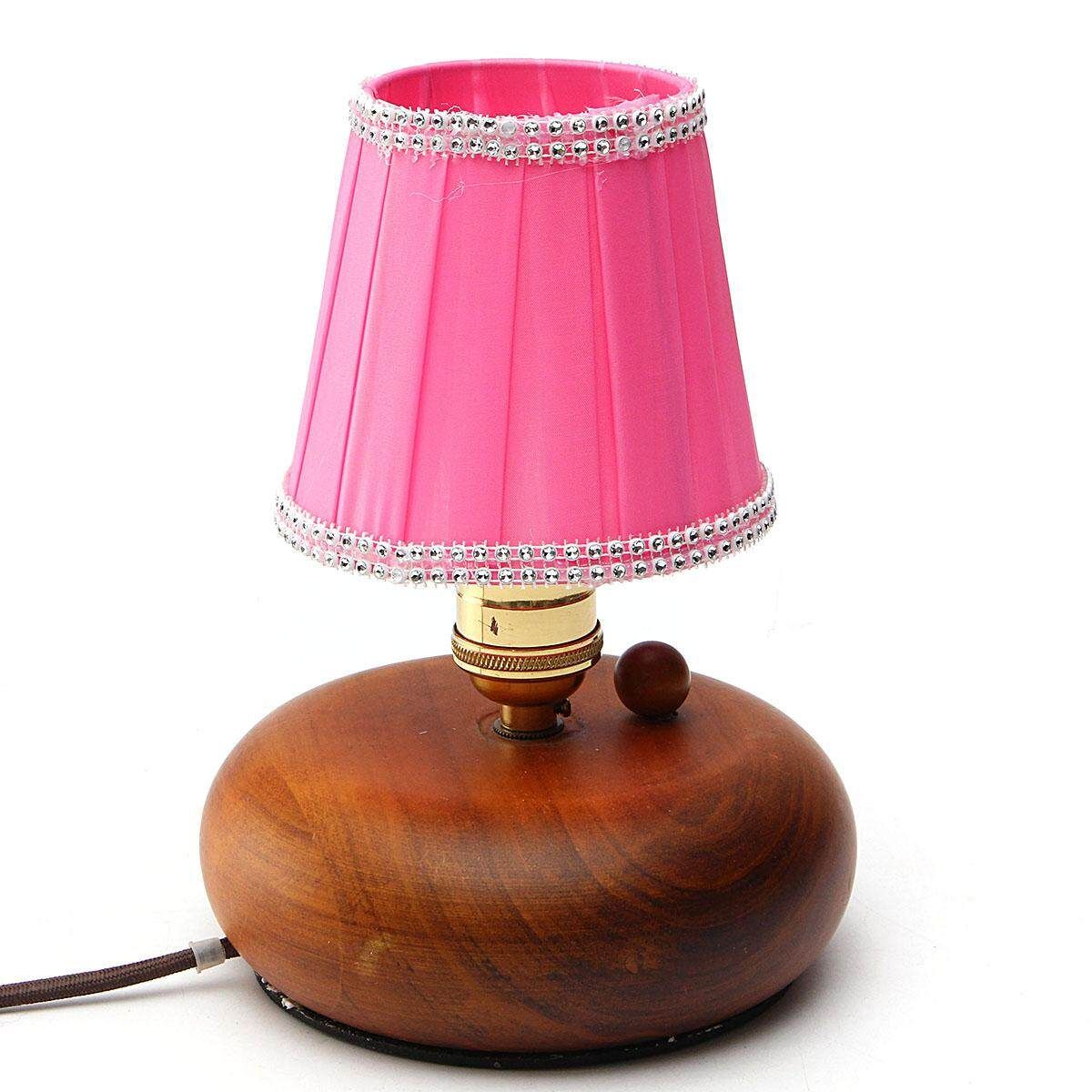 Fabric Chandelier Lampshade Holder Clip On Sconce Beside Bed Lamp Hanging Light Pink