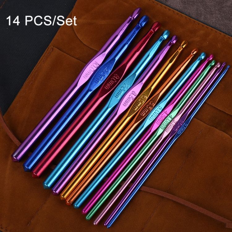 14 PCS/Set Single Head Crochet DIY Knitting Tool Material