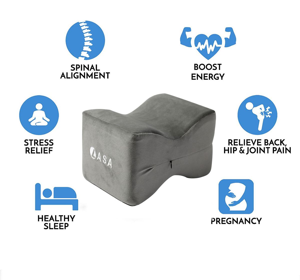 MEMORY FOAM KNEE PILLOW FOR BACK LEG JOINT HIP PAIN