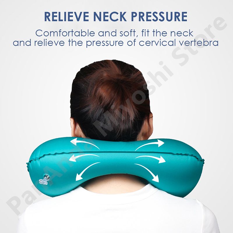 Air Inflatable Pillow U Shape Compress Ring Neck Cushion