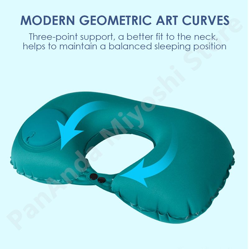 Air Inflatable Pillow U Shape Compress Ring Neck Cushion