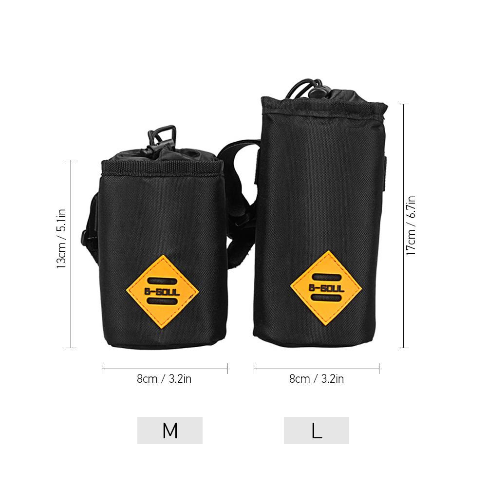 Water-resistant Bicycle Handlebar Water Bottle Holder Bag Storage Pouch for Cycling Camping Hiking Backpacking