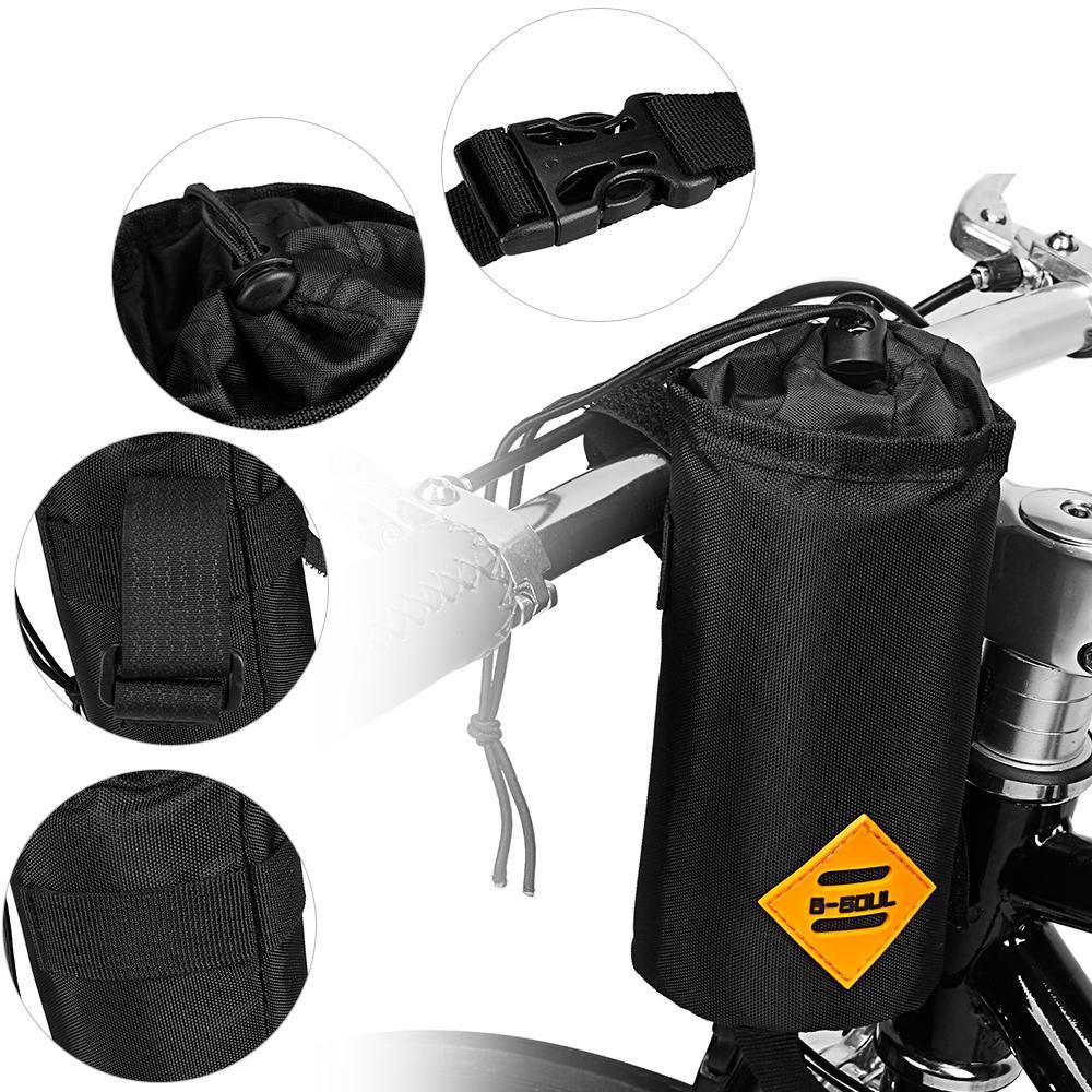 Water-resistant Bicycle Handlebar Water Bottle Holder Bag Storage Pouch for Cycling Camping Hiking Backpacking