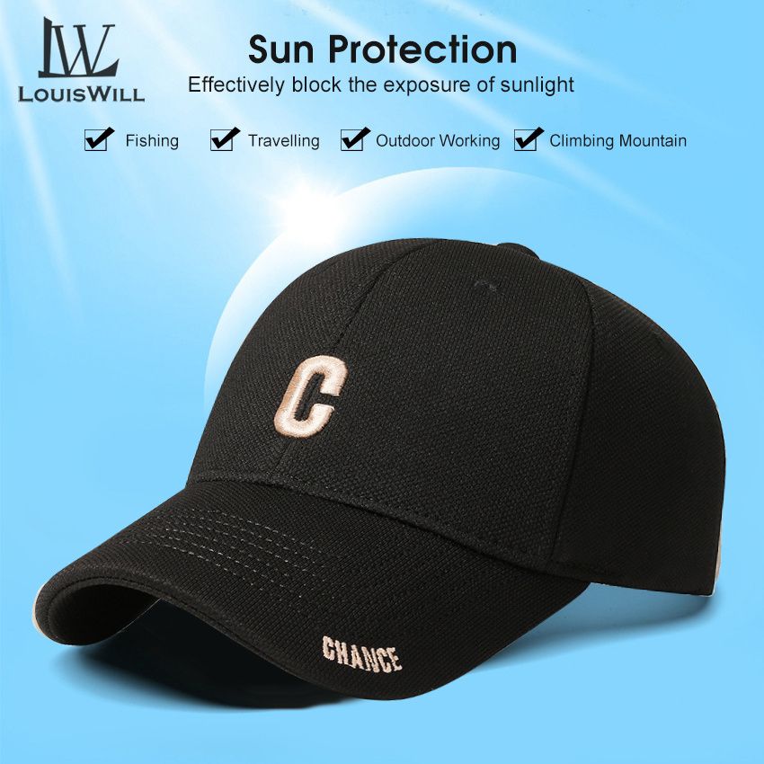 LouisWill Unisex Baseball Cap Fashionable Letter Cap