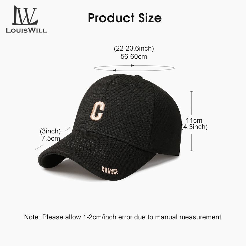 LouisWill Unisex Baseball Cap Fashionable Letter Cap