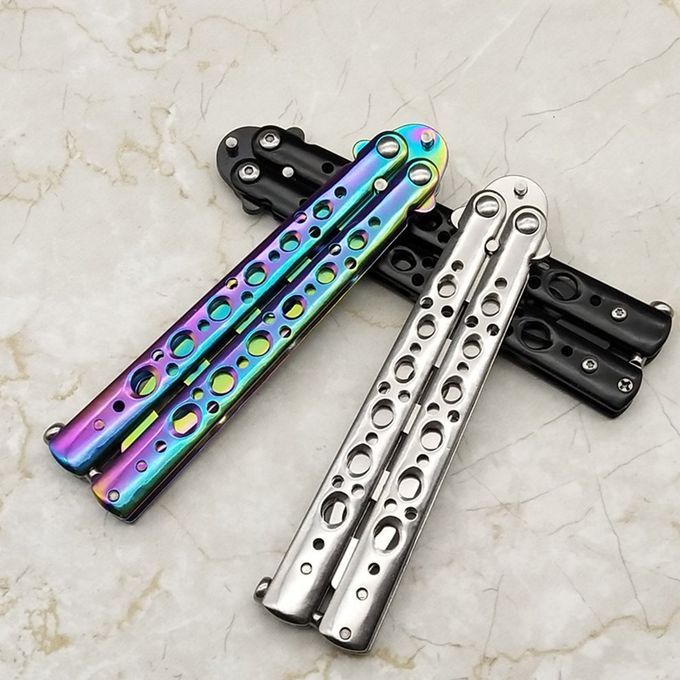 New Stainless Steel    Erfly Training    Erfly   Game   Dull Tool No Edge Folding Outdoor Tool-Black